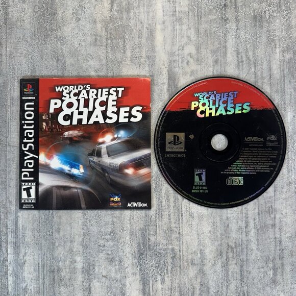 World's Scariest Police Chases (Sony PlayStation 1, 2001) PS1 Disc Manual Tested - Picture 1 of 6